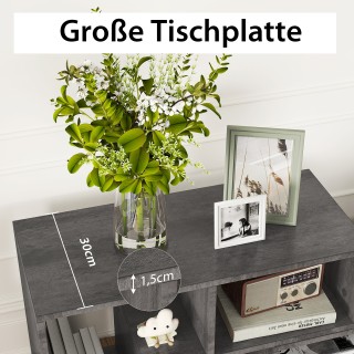 Costway Τρισδιάστατο Ξύλινο Έπιπλο Τηλεόρασης έως 65 σε Γκρι Χρώμα ...