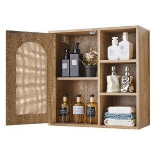 VEVOR Κρεμαστό Ντουλάπι Μπάνιου, 23x10x23 ίντσες, με Ρυθμιζόμενα Ρά...