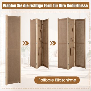 Costway Πτυσσόμενο Διαχωριστικό Χώρου με Αποθηκευτικές Τσέπες και Γ...