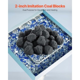 VEVOR Πέτρες Λάβας 3-5 εκ για Επαναχρησιμοποιούμενα Τζάκια (25 Τεμά...