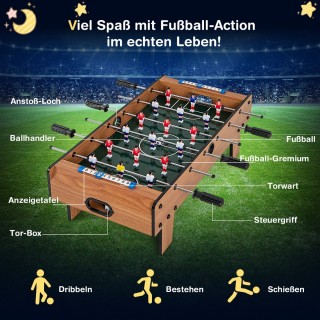 Costway Παιχνιδοτραπέζι Ποδοσφαίρου για Οικογενειακή Διασκέδαση και...