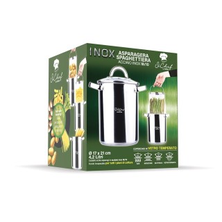 Galileo SpaghettieraAsparagera 42L εσωτερικό καλάθι και γυάλινο καπ...