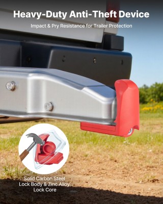 VEVOR Κλειδαριά Τρέιλερ Αντι-Κλοπής για Συμπλέκτες 46-58.7 mm, με 3...