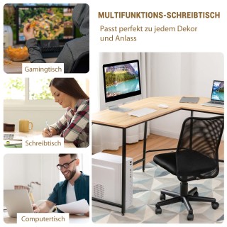 Costway Γραφείο σε σχήμα L για Gaming και Γραφή - Μεταλλική Κατασκ... Costway Γραφείο σε σχήμα L για Gaming και Γραφή - Μεταλλική Κατασκ...