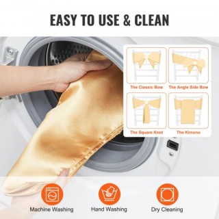 VEVOR Ελαστικές Κορδέλες Καρέκλας, Χρυσές (50 Τεμ.)  YTZSDJS50PCS79...