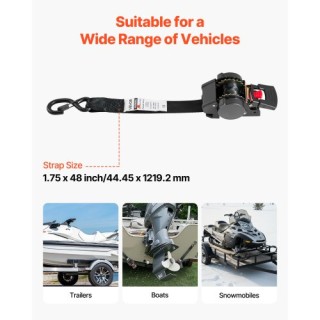 VEVOR Σετ Ασφάλισης Οχημάτων με Σφήνες και Ιμάντες για Ρυμουλκούμεν...