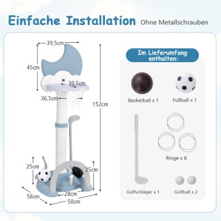 Costway 4-σε-1 Κέντρο Αθλητικών Δραστηριοτήτων για Παιδιά UY10085BL Costway 4-σε-1 Κέντρο Αθλητικών Δραστηριοτήτων για Παιδιά UY10085BL