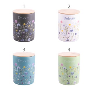 Galileo Βάζο μπισκότων 2 L κεραμικό με καπάκι από μπαμπού Jardin 59...