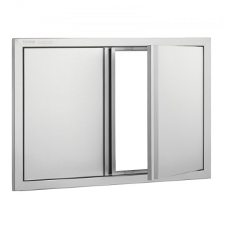 Πόρτα BBQ VEVOR 774x532 mm, Ανοξείδωτη Διπλή Πόρτα Κουζίνας Εξωτερι...