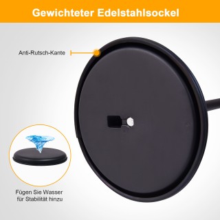 Costway Μαύρο Ρυθμιζόμενο Περιστρεφόμενο Σταντ Πληροφοριών A4 CB107...