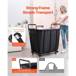 VEVOR Καρτσάκι Πλυντηρίου & Αγορών με Αδιάβροχη Επένδυση, 118 Κιλά,... VEVOR Καρτσάκι Πλυντηρίου & Αγορών με Αδιάβροχη Επένδυση, 118 Κιλά,...