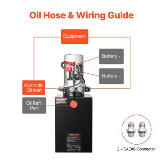 VEVOR Υδραυλική Μονάδα 12L για Ανατροπές, Διπλής Ενέργειας, 22 MPa,...