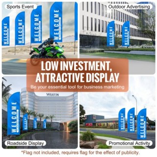 Σετ Ιστών Σημαίας VEVOR 2 Τεμ. 12.7 ft με Πάσσαλους για Έδαφος QGY... Σετ Ιστών Σημαίας VEVOR 2 Τεμ. 12.7 ft με Πάσσαλους για Έδαφος QGY...