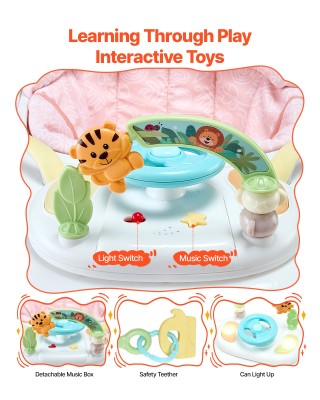 VEVOR Ρυθμιζόμενος Βρεφικός Περιπατητής 5-σε-1 με Δραστηριότητες κα...