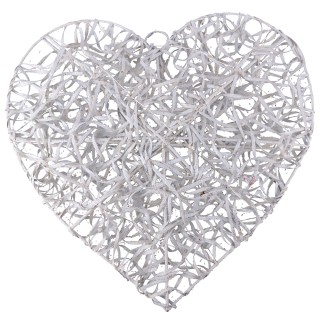 Galileo Καρδιά φωτιζόμενη εξώπορτας 40 cm από ρατάν και μέταλλο San...