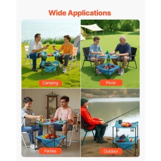 VEVOR Πτυσσόμενο Φορητό Τραπέζι Camping με 4 Θήκες Ποτηριών NJBKHWZ... VEVOR Πτυσσόμενο Φορητό Τραπέζι Camping με 4 Θήκες Ποτηριών NJBKHWZ...