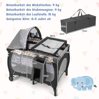 Costway Πολυλειτουργικό Κέντρο Φροντίδας Μωρού 5-σε-1 με Κούνια, Α... Costway Πολυλειτουργικό Κέντρο Φροντίδας Μωρού 5-σε-1 με Κούνια, Α...