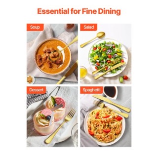 VEVOR Σετ 60 Τεμαχίων Ανοξείδωτα Μαχαιροπίρουνα για 12 Άτομα 430BXG...