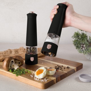 Berlinger Haus Σετ 2 Ηλεκτρικών Μύλων Αλατιού & Πιπεριού, Black Ros...