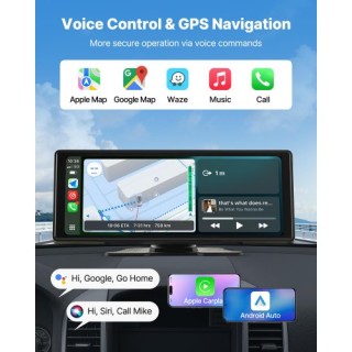 VEVOR Οθόνη Αφής Car Stereo 10 με CarPlay & Android Auto, Bluetooth...