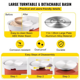 Κεραμικός Τροχός VEVOR 11 350W με Πεντάλ & Εργαλεία - Πορτοκαλί XT... Κεραμικός Τροχός VEVOR 11 350W με Πεντάλ & Εργαλεία - Πορτοκαλί XT...