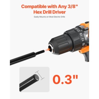 VEVOR Σπειροειδές Τρυπάνι Γης 8x60cm για Γλάστρες LXZZT1G80MM6E08ZC...