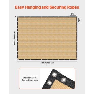 VEVOR Οθόνη Ιδιωτικότητας 12x20 ft για Κήπο (Μπεζ) JBZGB185GSM2B9JM... VEVOR Οθόνη Ιδιωτικότητας 12x20 ft για Κήπο (Μπεζ) JBZGB185GSM2B9JM...