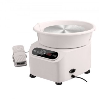 Κεραμικός Τροχός VEVOR 10 με Πεντάλ & Οθόνη Αφής 350W Λευκός  ZQLPJ...