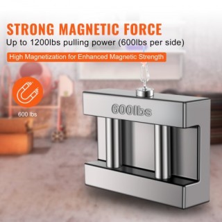 Σετ Μαγνητικού Ψαρέματος VEVOR, 1200lbs Δύναμη Έλξης, Διπλής Όψης, ...