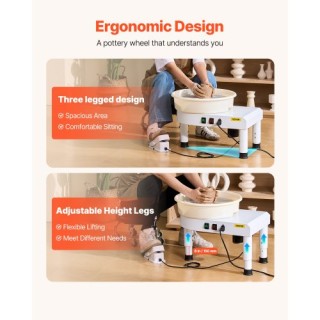 VEVOR Κεραμικός Τροχός 35 cm με Ρυθμιζόμενη Ταχύτητα PDSLPJ36CMBSL9...