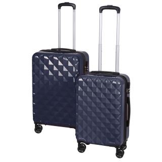 Galileo Σετ 2 βαλίτσες μπλε 4 τροχοί περιστρεφόμενοι 360 κλείδωμα μ...