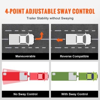 VEVOR Ράβδος Κατανομής Βάρους 1000lb με Μπάλα 2-5/16 ιντζών και Άξο...