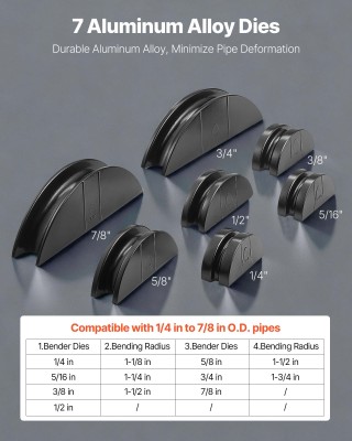 VEVOR Κιτ Υδραυλικού Δισκοτροχού 6-22 mm για Σωλήνες Χαλκού, για HV...