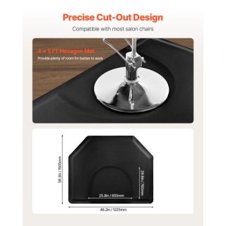 VEVOR Εξάγωνο Στρώμα Κομμωτηρίου 1225 x 1505 mm 13mm Πάχος SLDLJD12...