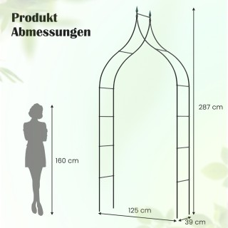 Costway Τοξωτή Καμάρα Μεταλλική Κήπου σε γοτθικό στυλ Αψίδα Πύλης Π... Costway Τοξωτή Καμάρα Μεταλλική Κήπου σε γοτθικό στυλ Αψίδα Πύλης Π...