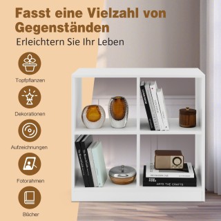 Costway  Ράφι Αποθήκευσης με 4 Κυψέλες για Βιβλία και CD - Μοντέρνο...