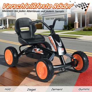 Costway Παιδικό Gokart με ρυθμιζόμενο κάθισμα και πεντάλ εμπρός-πίσ...