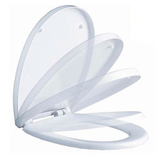 BAKAJI Καθολικό κάλυμμα λεκάνης τουαλέτας με αργό κλείσιμο, λευκό ... BAKAJI Καθολικό κάλυμμα λεκάνης τουαλέτας με αργό κλείσιμο, λευκό ...