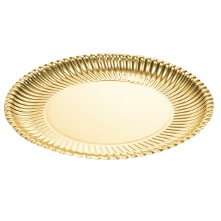 Galileo Σετ 5 Χάρτινα Μίας Χρήσης Πιάτα σε Χρυσό Χρώμα - Santas Hou...