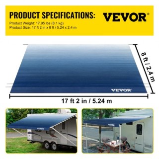 VEVOR Υφασμάτινη Τέντα RV 18 ft Μπλε Σχιστόλιθος  ZYSBYLSBD18FTD99VV0