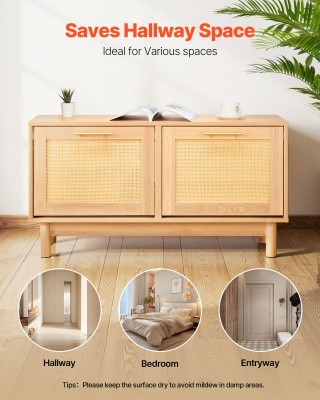 VEVOR Πάγκος Παπουτσοθήκης Εισόδου 1000 x 300 x 530 mm με 2 Αναδιπλ...