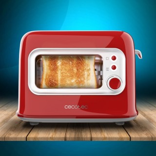 Cecotec Ρετρό Τοστιέρα με Κάθετο Σχεδιασμό και Γυάλινο Παράθυρο Ret...