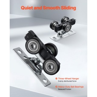 VEVOR Κιτ Συρόμενης Ντουλάπας 8ft για Σύστημα 2 Πορτών TLMTZTLM8FTS...