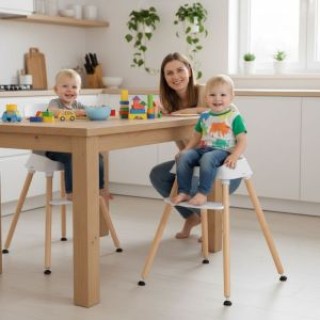 ECOTOYS Πολυλειτουργικό καρεκλάκι φαγητού 6 σε 1 με καπιτονέ κάλυμμ...
