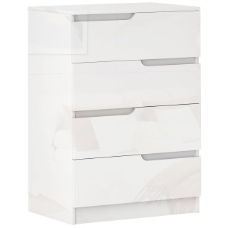 HOMCOM  Συρταριέρα 4 Συρταριών Μοντέρνα και Μινιμαλιστική σε Ξύλο, ...