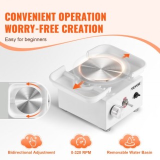 Μίνι Κεραμικός Τροχός VEVOR 0-320RPM Λευκός ETLPJMNXWJBSDTCZ1V2 Μίνι Κεραμικός Τροχός VEVOR 0-320RPM Λευκός ETLPJMNXWJBSDTCZ1V2