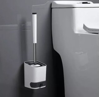 Σιλικονένια Βούρτσα Μπάνιου με Βάση 42,5 x 7 cm Λευκό/Γκρι 23808 Ruhhy