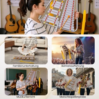 Costway 29-Νότων Γκλοκενσπίελ Από Αλουμίνιο με Ρυθμιζόμενη Λαβή MU1...