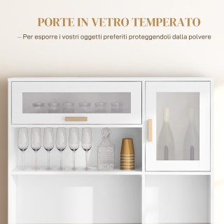 Ντουλάπι HOMCOM με ράφι μπουκαλιών, ντουλάπια, ράφια και συρτάρι, σ... Ντουλάπι HOMCOM με ράφι μπουκαλιών, ντουλάπια, ράφια και συρτάρι, σ...