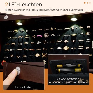 Costway Ντουλάπα με Ολόσωμο Καθρέφτη και LED Φωτισμό για Κοσμήματα ... Costway Ντουλάπα με Ολόσωμο Καθρέφτη και LED Φωτισμό για Κοσμήματα ...